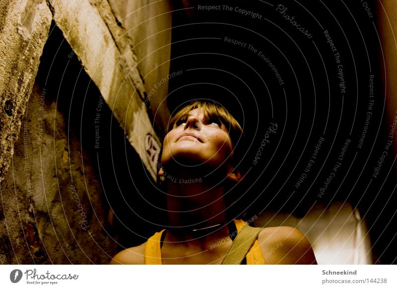 ceiling art Woman Lady Looking Ceiling Italy Venice Chain Neck Necklace Top Carrier Wall (barrier) Lanes & trails Corridor Face Bangs Art Shaft Wall (building)