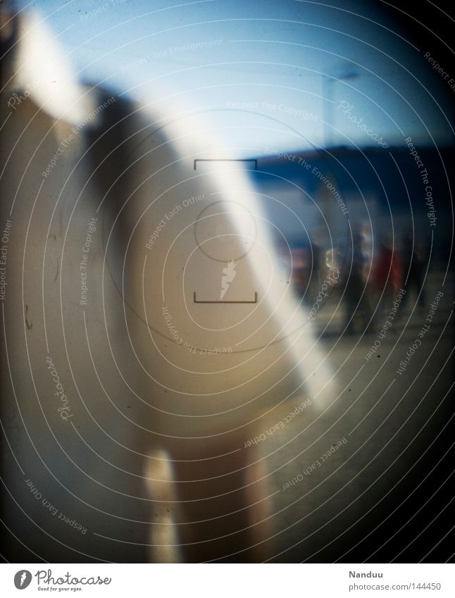 Reverse Blur Viewfinder Backwards Shoulder T-shirt Places White Blue Experimental Dust Dusty Aim Egoshooter Human being Leisure and hobbies