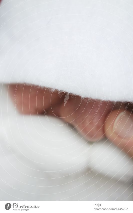 nosewhite Christmas & Advent Facial hair Fingers Nose 1 Human being Cap Beard Smiling Friendliness Clean White Emotions Moody Anticipation Secrecy Goodness