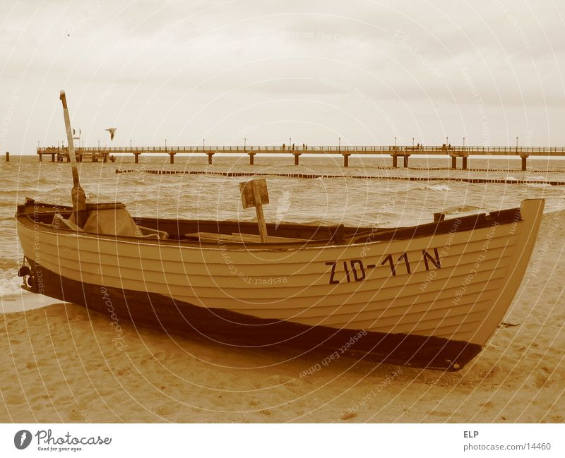 fishing boat Ocean Sea bridge Fishing boat wooden boat Baltic Sea
