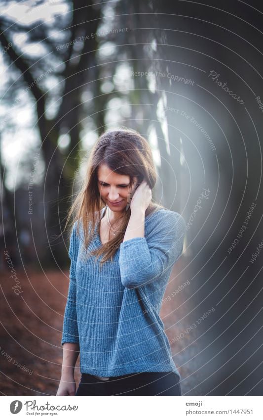 windy Feminine Young woman Youth (Young adults) 1 Human being 18 - 30 years Adults Sweater Brunette Uniqueness Colour photo Exterior shot Day