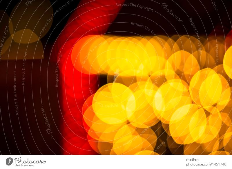 wink Deserted Illuminate Dark Gold Red Black Lighting effect Fairy lights Reflection Colour photo Exterior shot Experimental Pattern Structures and shapes