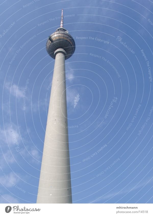 television tower Clouds Architecture Berlin Berlin TV Tower tower tv Level Tall Sky