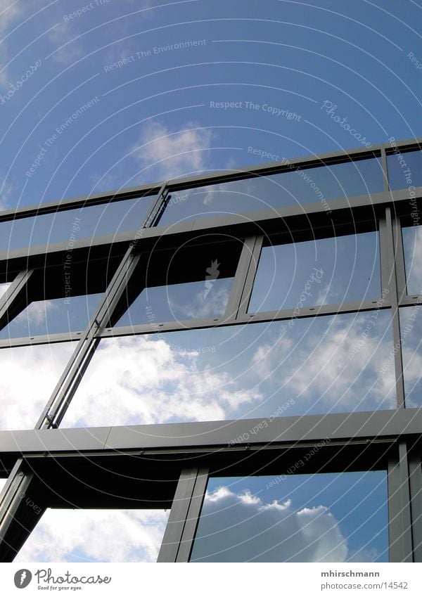 cloud mirror Building Clouds Mirror Reflection Window Window frame Human being Design Architecture Sky Blue Frame open dauphin human design group