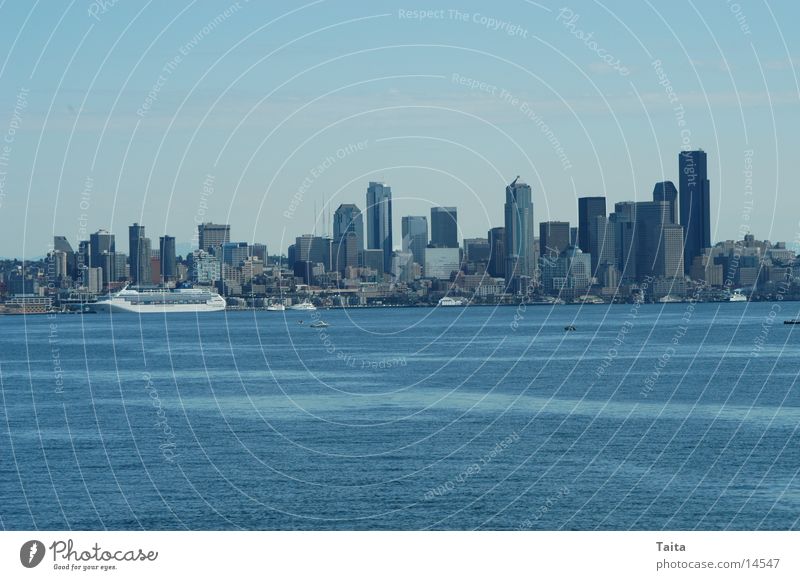 Seattle High-rise Americas Horizon North America Skyline Water