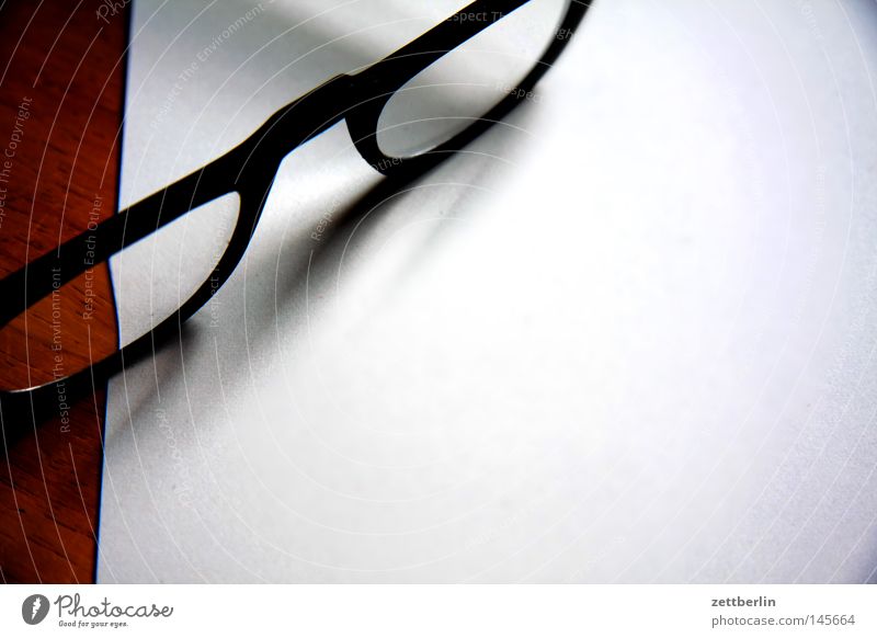 glasses Eyeglasses Reading glasses Optician Optical instruments Optics Breakage Light Lens Glass Focal point Shadow Paper Empty White Things Media Concentrate