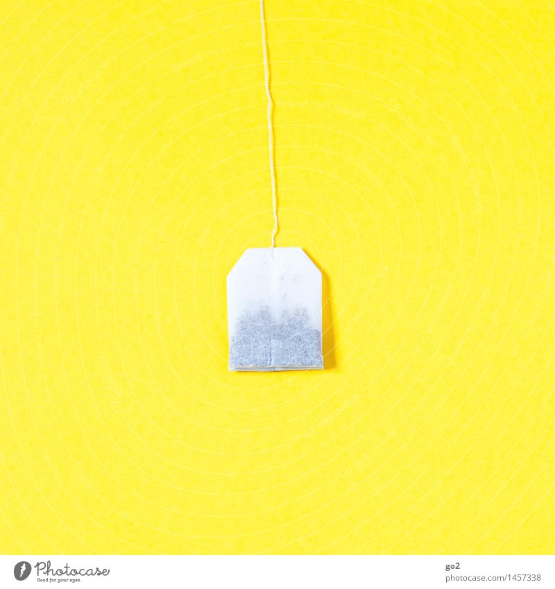 tea bag Diet Fasting Beverage Hot drink Tea Healthy Eating Teabag Esthetic Simple Fresh Bright Yellow White Minimalistic Colour photo Interior shot Studio shot