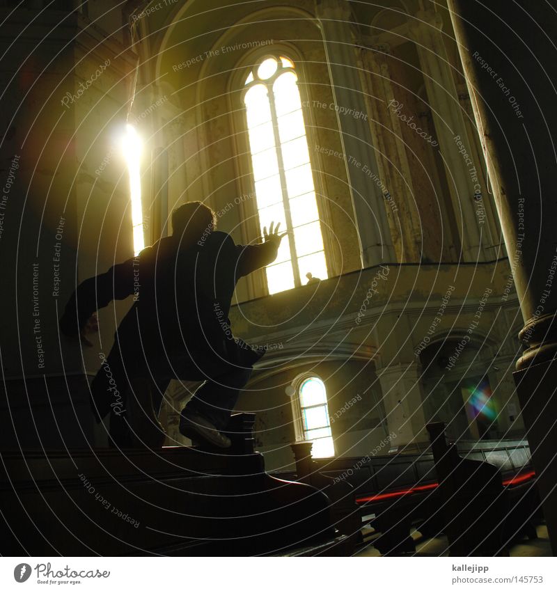 gothic Religion and faith Church House of worship Arm Fingers Human being Delivery person Clergyman Sun Stars Light Back-light Silhouette Classicism Catch Grasp