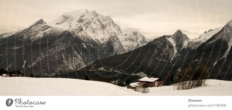 over the mountains Winter Forest House (Residential Structure) Panorama (View) Mountain Hut Large Panorama (Format)