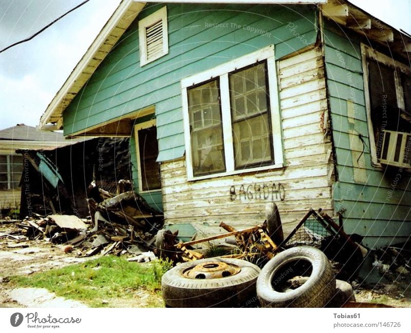 New Orleans Tragedy House (Residential Structure) Ghetto Destruction Distress Grief War Derelict Lower 9th Hurricane Katrina Broken Home broken house