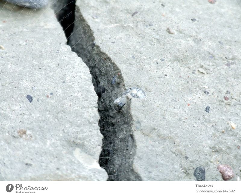 Fracture in clay Corner Loam Gray Concrete Stone Minerals Broken Furrow Crack & Rip & Tear