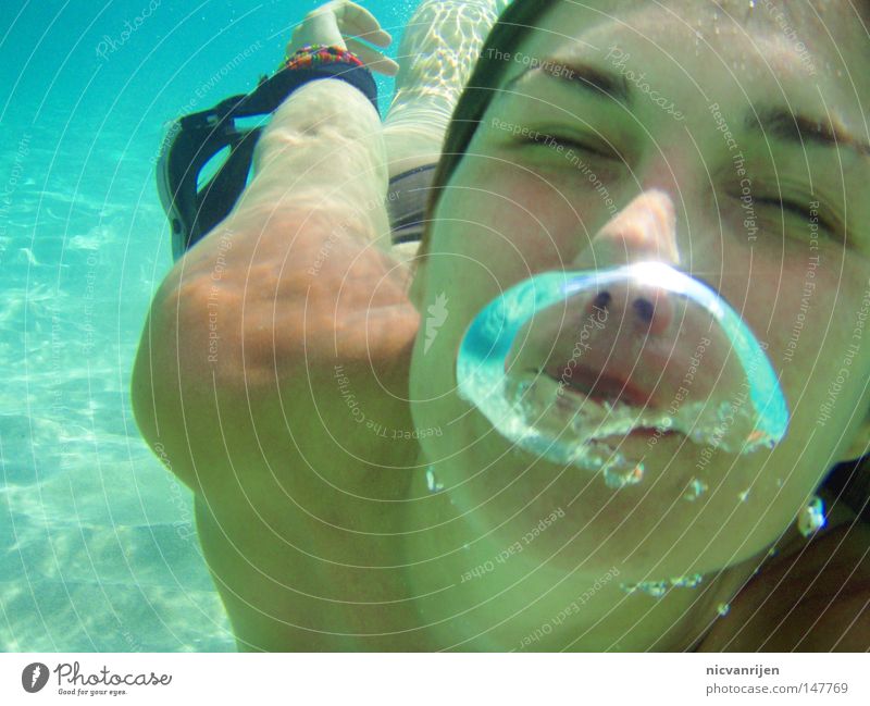 bubble Dive Ocean Turquoise Majorca Air bubble Water diving