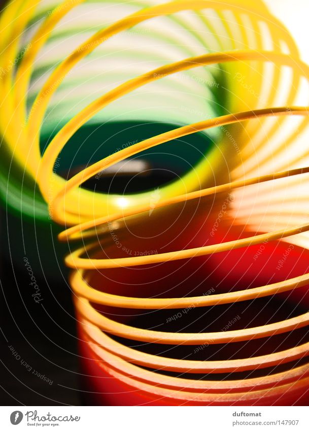 look down the tube Spiral Rotated Muddled Curved Red Green Yellow Waves Circle Vista Spectral Rainbow Colour Guide Toys Decoration Obscure accordion elongation