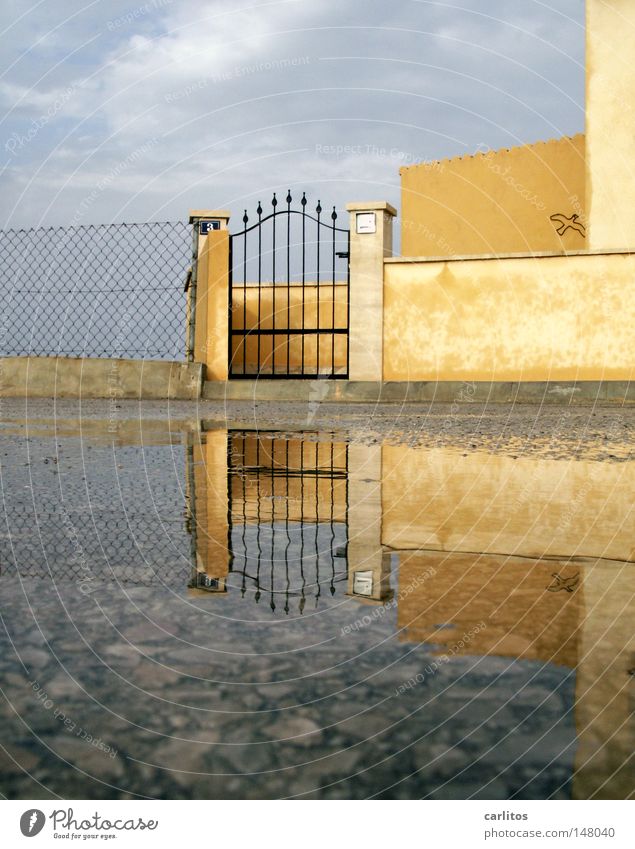 Nothing new in the South Vacation & Travel Puddle Reflection Symmetry Wrought iron Wall (barrier) Mediterranean Ambient House (Residential Structure)