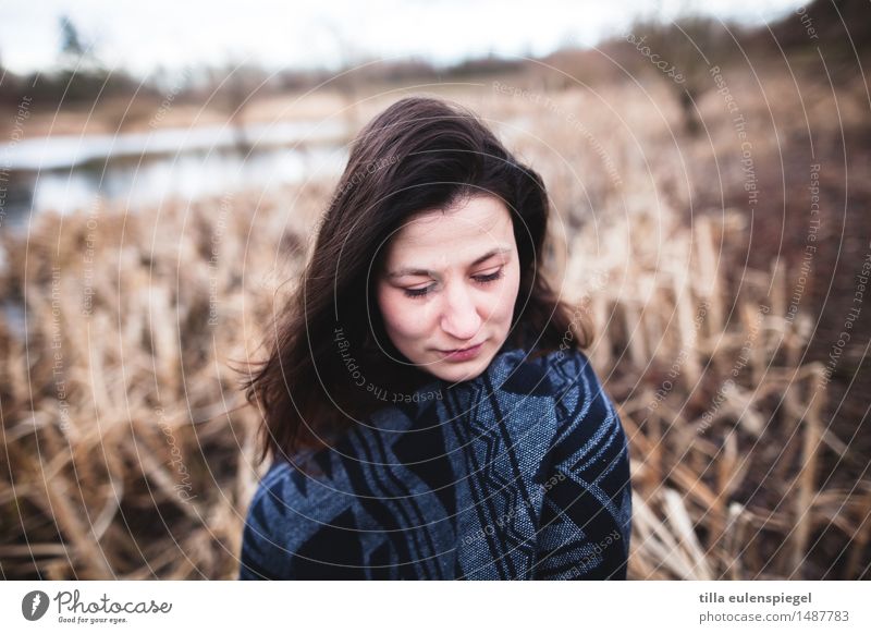 * Winter Feminine Young woman Youth (Young adults) Woman Adults Life 1 Human being 18 - 30 years Environment Nature Landscape Water Plant Lakeside Bog Marsh