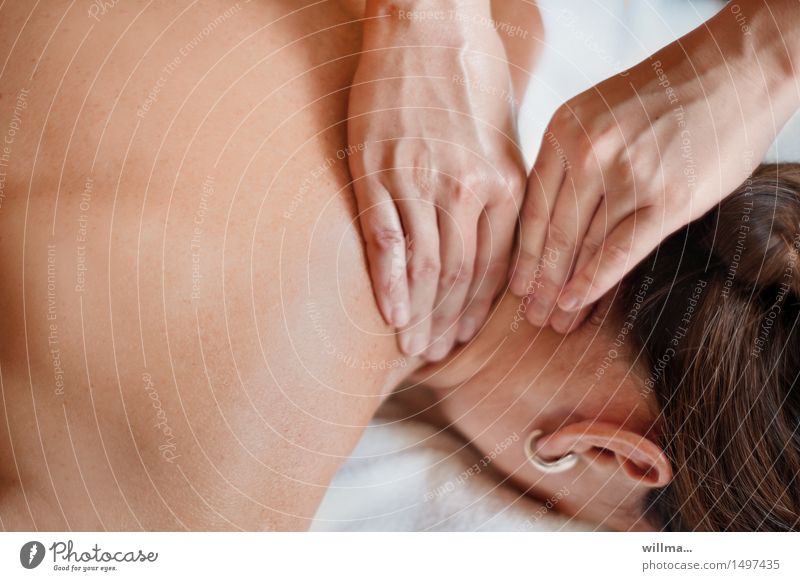 Neck massage - against stubbornness Health care Medical treatment Alternative medicine Wellness Well-being Relaxation Calm Massage Therapist Masseur