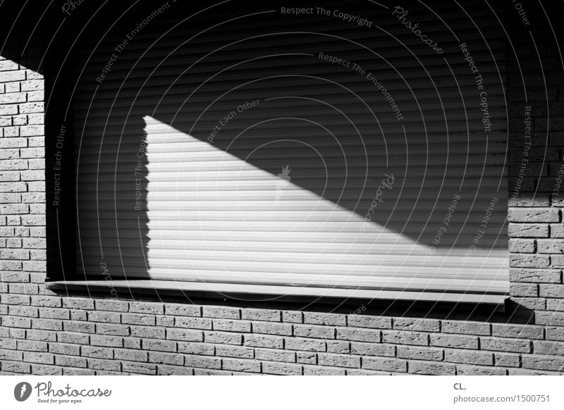 roller blind House (Residential Structure) Detached house Architecture Wall (barrier) Wall (building) Window Roller blind Venetian blinds Brick Window board