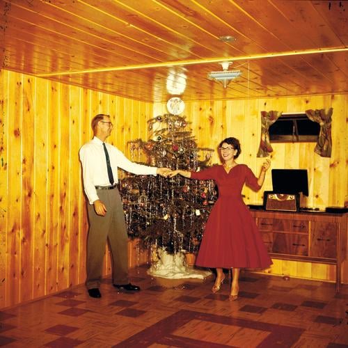 Christmas fun Joy Happy Harmonious Party Event Dance Couple Love Together Trust Infatuation Relationship Whimsical Christmas tree Reference Party space Iconic