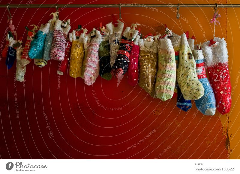 Totally off the socks Lifestyle Style Design Handicraft Handcrafts Feasts & Celebrations Christmas & Advent Stockings Decoration Kitsch Odds and ends Sign