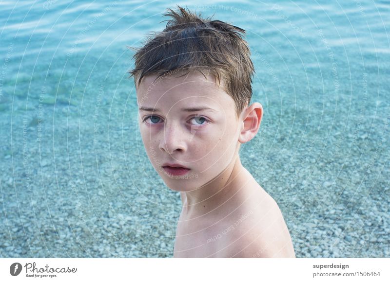 the young man and the sea #3 Masculine Child Boy (child) Young man Youth (Young adults) Infancy 8 - 13 years Water Ocean Esthetic Authentic Curiosity Interest