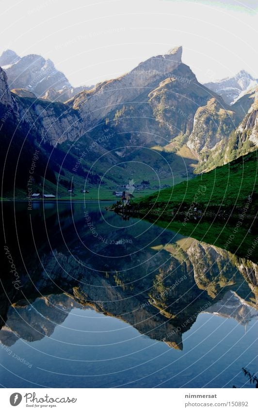 Alps Mirror Mountain German Alps Swiss Alps Switzerland Lake Reflection Water Navigation sowing