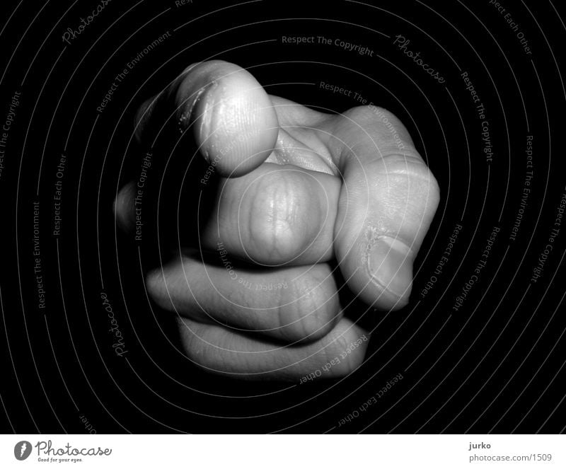 YOU! Hand Fingers Photographic technology Black & white photo Macro (Extreme close-up) Indicate