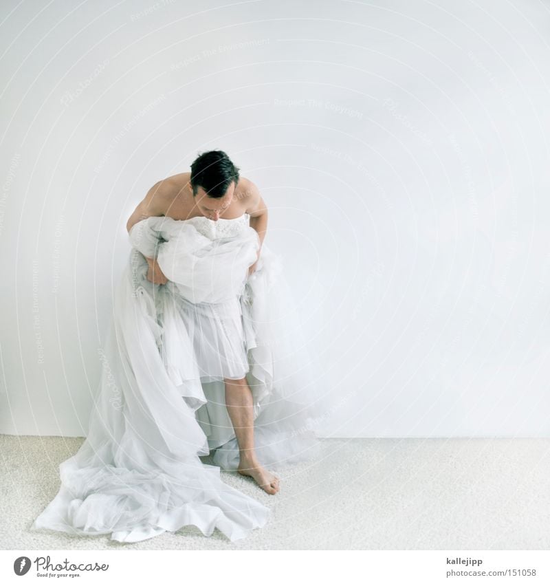 WHITE TRASH Bride Woman Man Dress White Dance Dance event Bend Cloth Tulle Feasts & Celebrations bow bridal fashions Yes