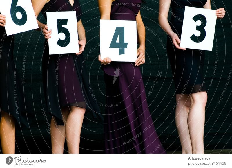 number girls Digits and numbers Lady Woman Select Beautiful Catwalk Sporting event Competition Joy Exhibition Trade fair single-digit ill-timed beauty queen