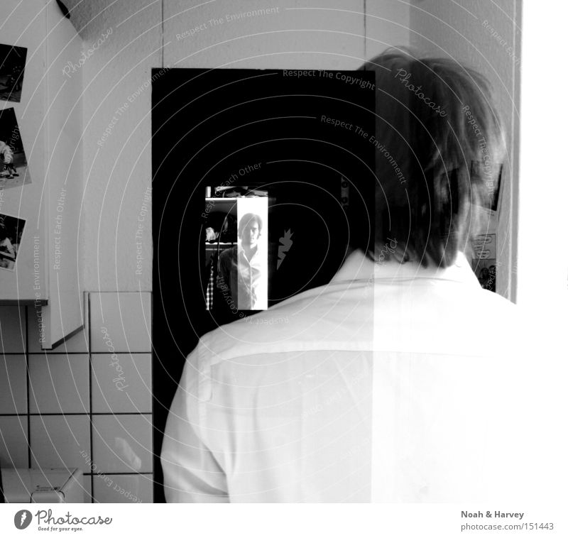 My life as a spirit Transparent Mirror Mirror image Black & white photo Contrast Introspection Perspective Doubt oneself