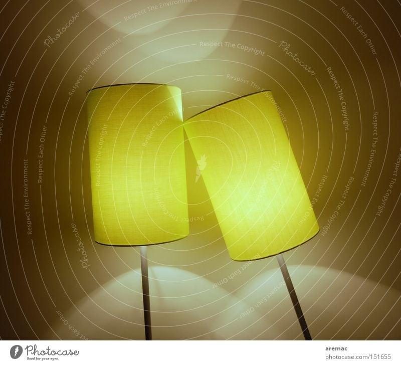 togetherness Together Lamp Light Lean Yellow Shadow Lighting Things Installations Electrical equipment Technology Living room Cable In pairs