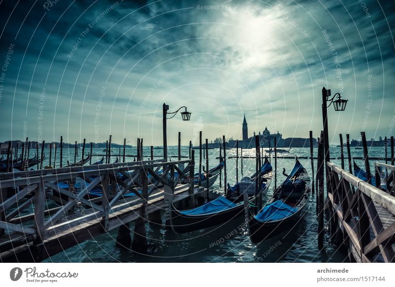 Venice Vacation & Travel Tourism Ocean Sky Clouds Town Church Transport Watercraft Old gondolas World heritage Veneto piazza san marco venetia poles Italy Jetty