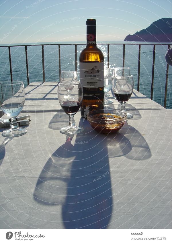 aperitif Ocean Water Bottle Glass Wine