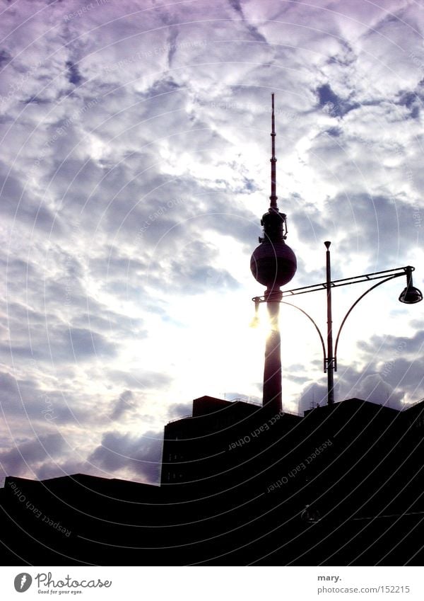you are so wonderful, Berlin Sun Clouds Sky Sunbeam Lantern Art Culture Berlin TV Tower Town