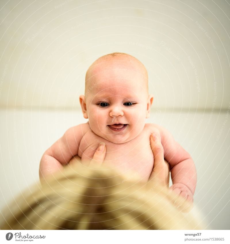 bundle of joy Human being Feminine Baby Mother Adults Family & Relations 2 0 - 12 months 30 - 45 years Smiling Happiness Healthy Happy Tall Naked Cute Joy