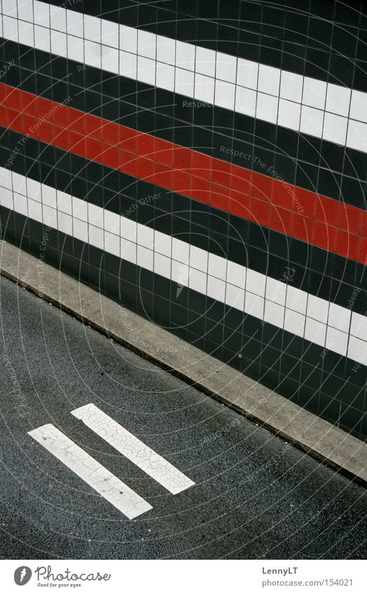 RECCURENCE Tunnel entrance Highway Street Pattern Exemplary Illustration Stripe Sidewalk Traffic infrastructure Transport