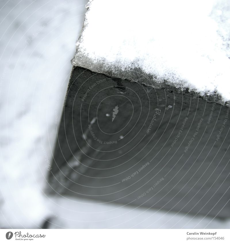 Ice on a stick. Frost Frozen Cold Water Winter Snow Imprint