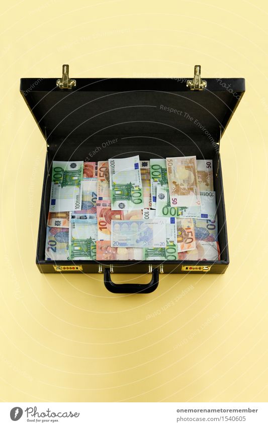 Suitcase full of money Art Work of art Esthetic Money Financial institution Bank note Financial difficulty Donation Financial backer Monetary capital