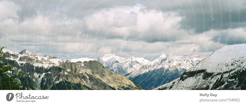 Rocky Mountains Banff National Park Alberta Canada Cold Clouds Freedom Peak Contrast Glacier Sky Alps Snow