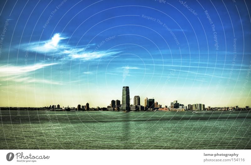 Atlantis New York City USA High-rise Skyline Ocean Architecture Clouds Town Island Go under