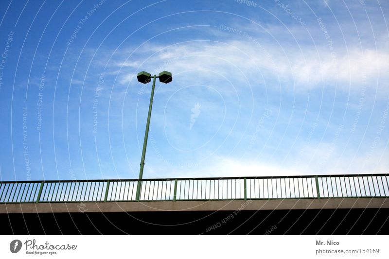 __T_____ Street lighting Bridge railing Transport Road traffic Sky Blue Green Light Concrete Traffic infrastructure Germany