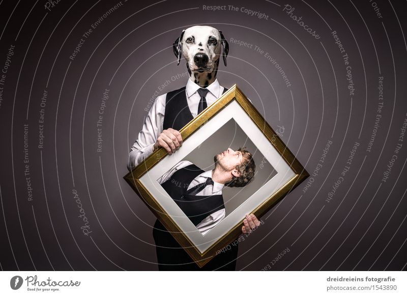 Lord and dog or dog & master - The dog human being. Shirt Suit Tie Animal Pet Dog Dalmatian Love Elegant Uniqueness Reliability Self-confident Cool (slang)