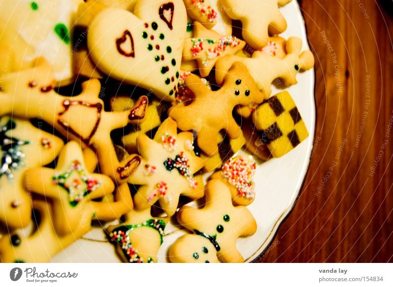 Christmas scraps Cookie Christmas & Advent Dough Anticipation Dessert Delicious Tradition Baked goods Heart Star (Symbol) Alluring Many Baking