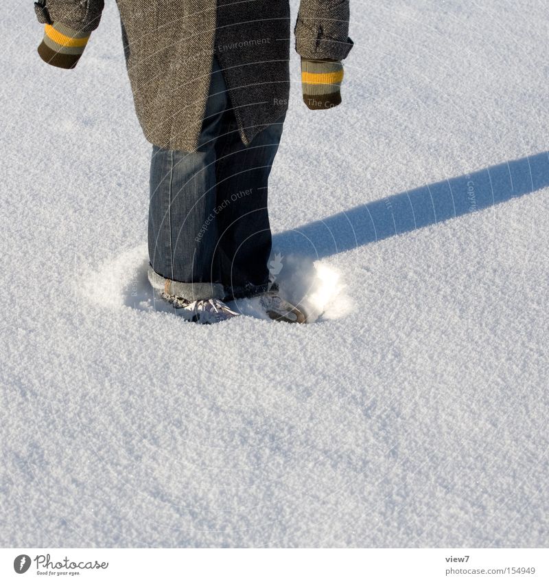 Standing in the snow Snow Winter Surface Shadow Circle Ring Cloth Snowflake Footwear Round Joy
