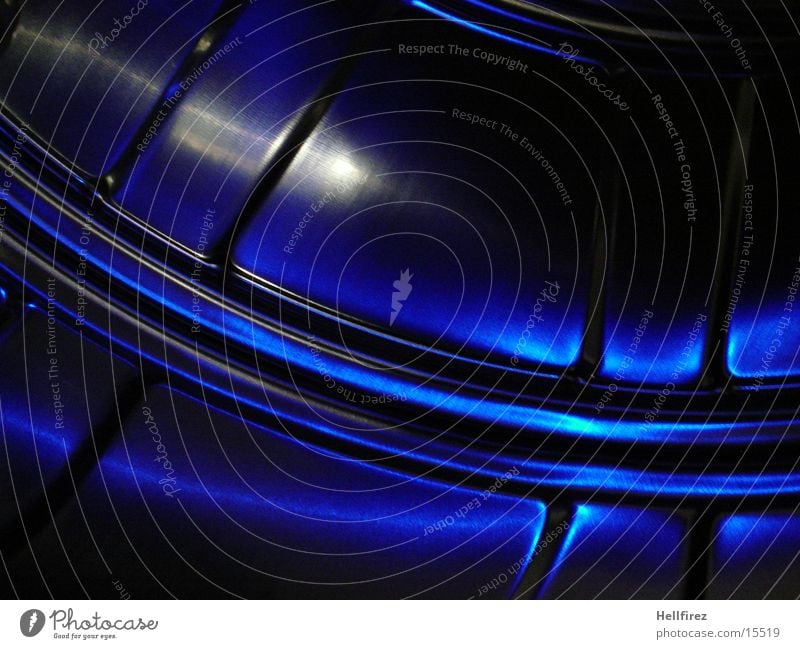 Blue makes you happy [4] Steel Aluminium Silhouette Photographic technology Profile pinholes blue light