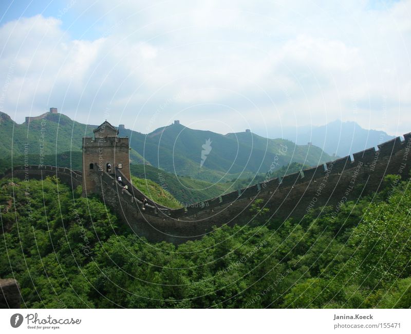 Chinese Wall Wall (barrier) Nature Zen Landscape Culture China Historic Great wall Calm