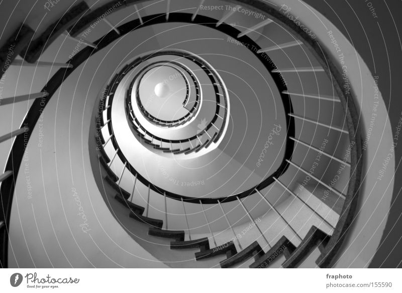 spiral staircase Stairs House (Residential Structure) Round Architecture Depth of field Tall Handrail