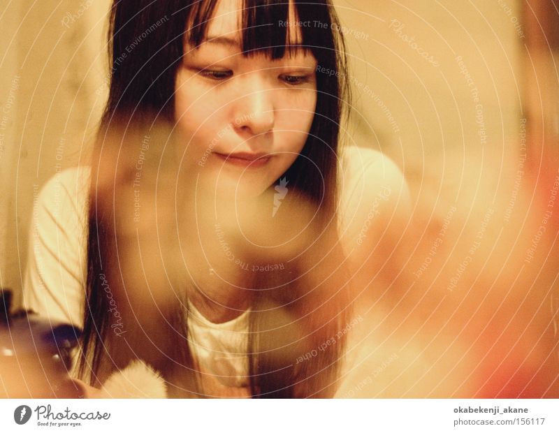 tea time Air Ambience Light (Natural Phenomenon) Café Japan Tokyo Portrait photograph Woman light effect Contax Aria contax