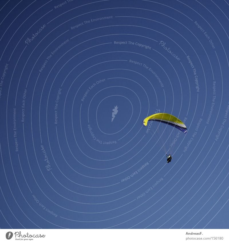 only flying is better Parachute Paragliding Paraglider Sky Flying sports Skydiver Glide Free Freedom Blue sky Monstrous Hover Airport Funsport
