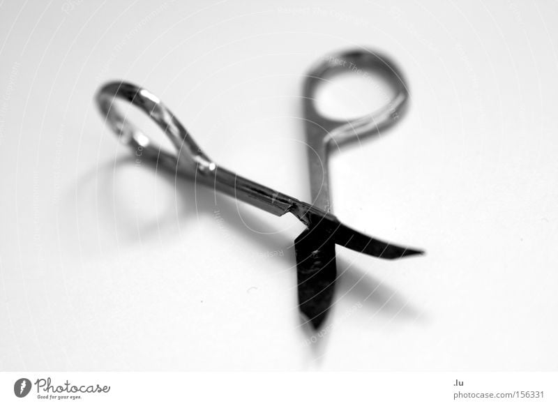 Silhouette II Nail scissors Broken Divide Part Connect Symbiosis Together Scissors Isolated Image Transience Costume User interface Obscure Sharp thing Tilt