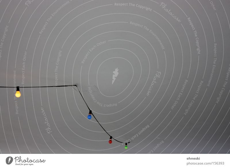 Party lighting II Electric bulb Light Blue Yellow Red Green Ceiling Electricity Cable Club Electrical equipment Technology Minimalistic